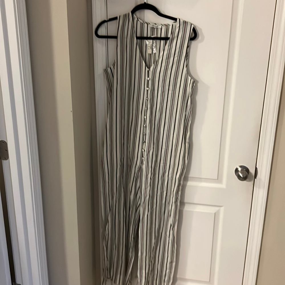 Madewell striped jumpsuit new with tags